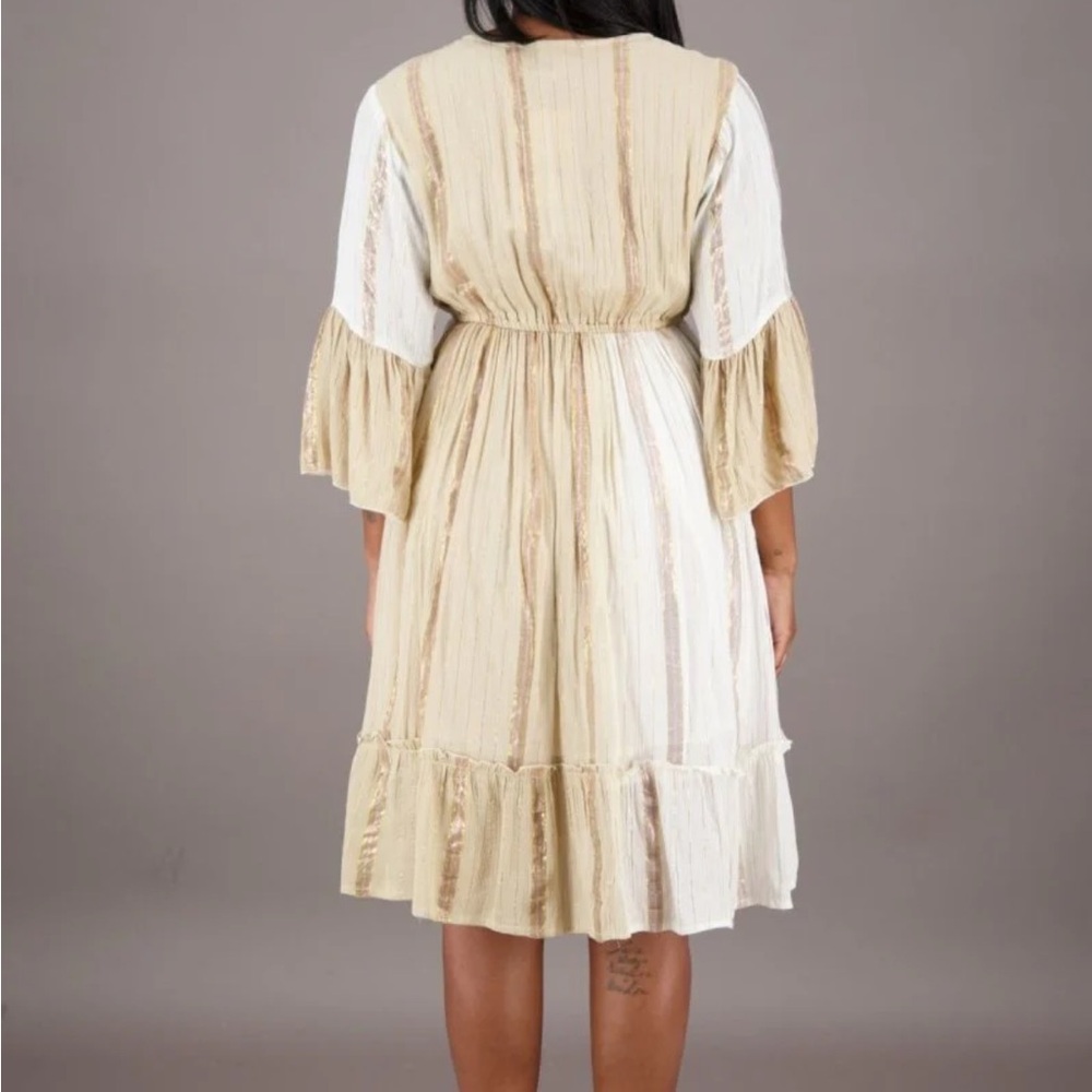 Horizon Smocked Festival Boho Midi Dress made in India 24963 - Picture 2 of 2